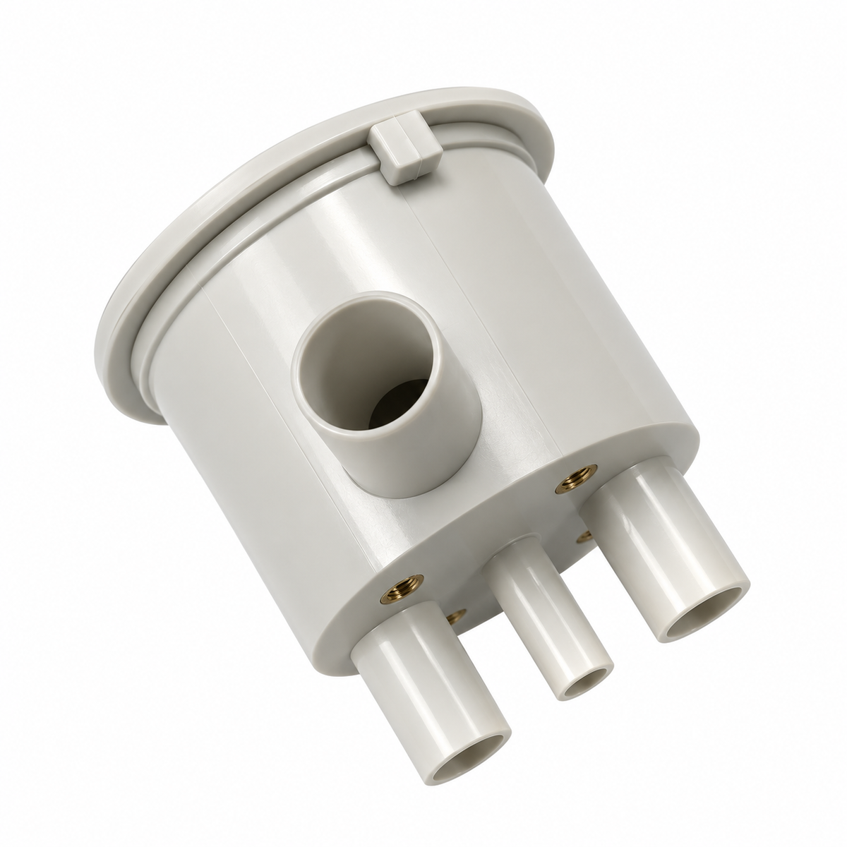 Dental vacuum canister with side port compatible with DCI 5872